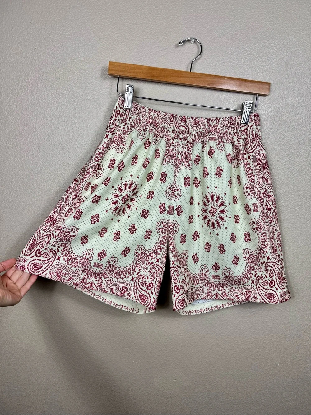 Bravest‎ Studios Red Paisley Shorts large streetwear EUC A